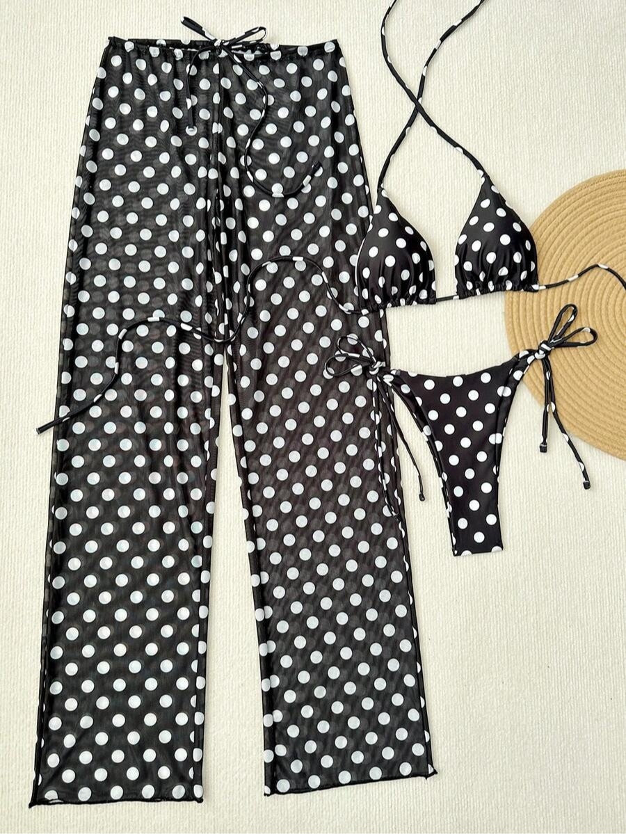 Noa | Bikini de lunares con pantalón de playa