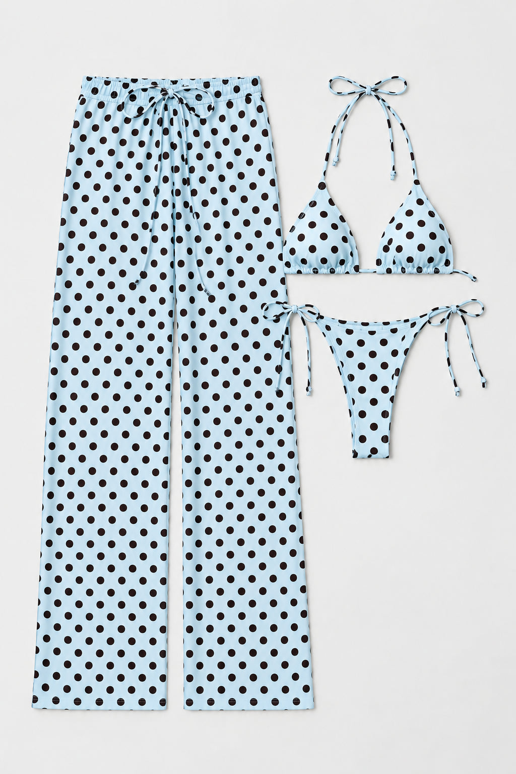 Noa | Bikini de lunares con pantalón de playa