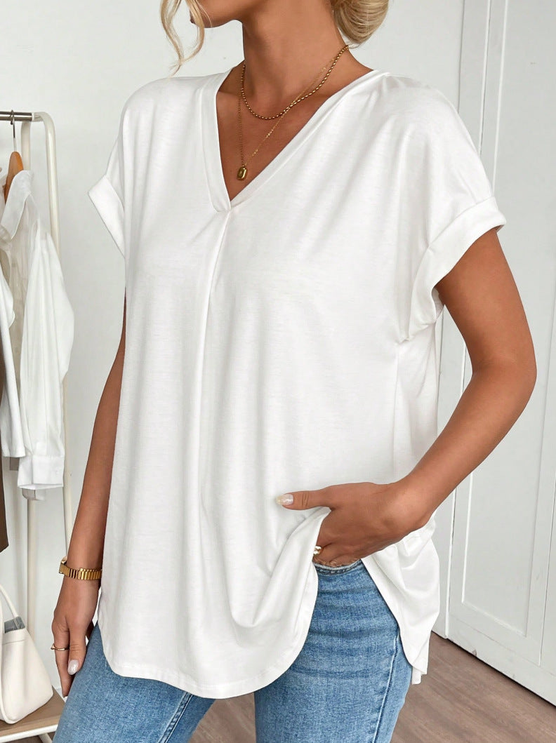 Ilona | Top con escote en V y pliegues