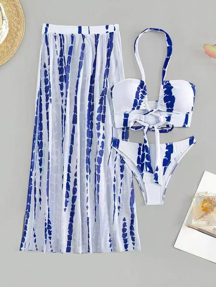 Fabrizia | Bikini de tirantes cruzados con falda