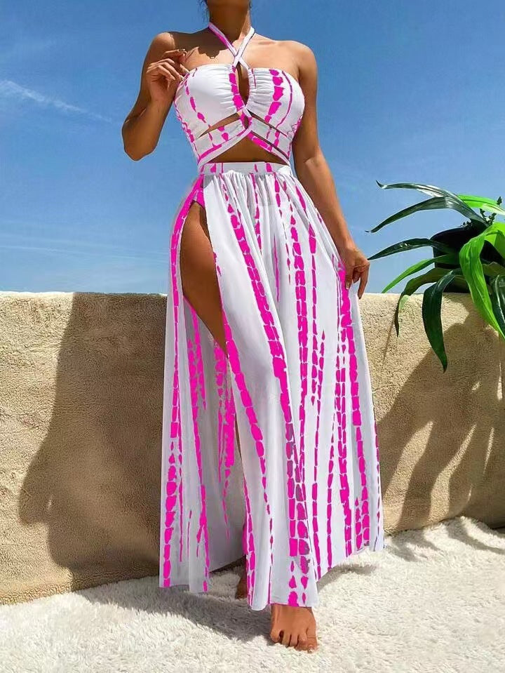 Fabrizia | Bikini de tirantes cruzados con falda