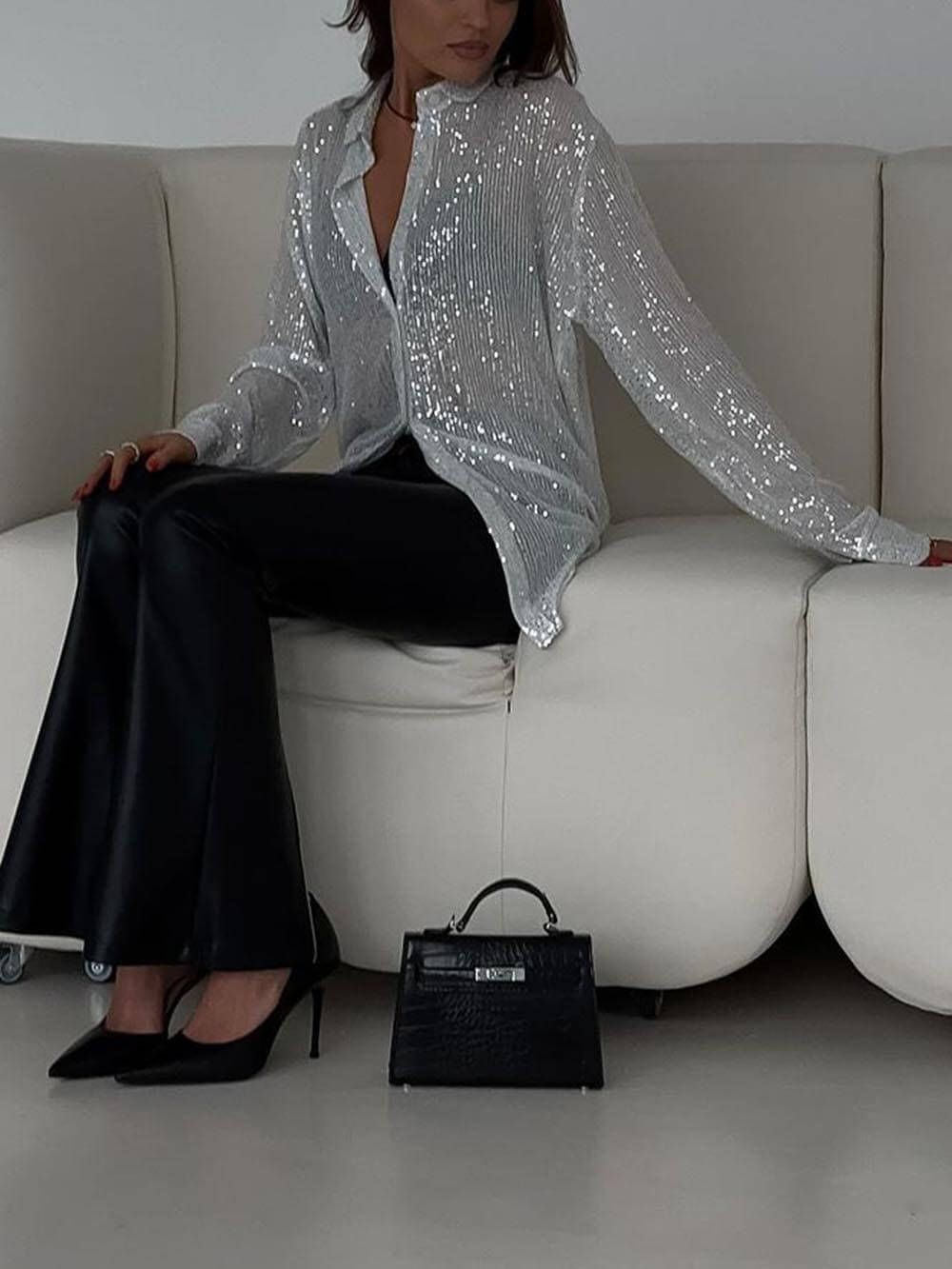 Allegra | Camisa de lentejuelas