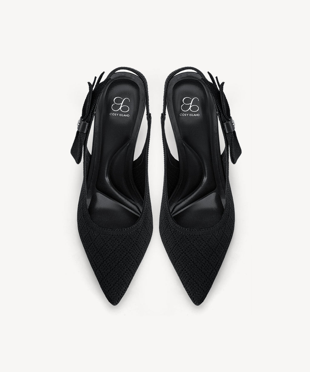 Adelina | Zapato de tacón con lazo – Rosa