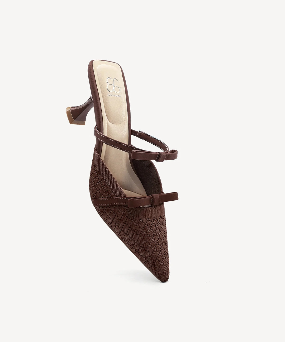 Mireia | Mule de tacón con punta fina y lazo – Rosa fucsia