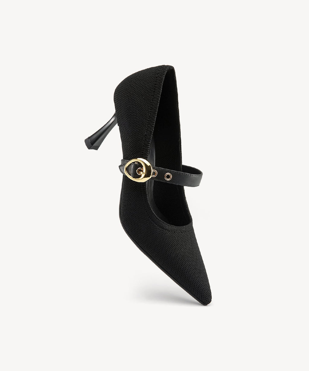 Adara | Zapato de salón con tiras extraíbles – Burdeos