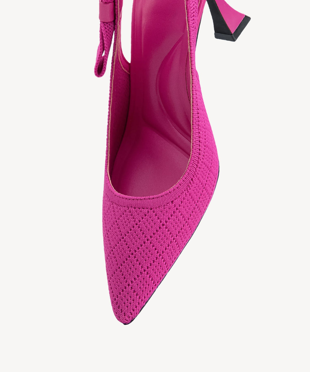 Adelina | Zapato de tacón con lazo – Bordado albaricoque