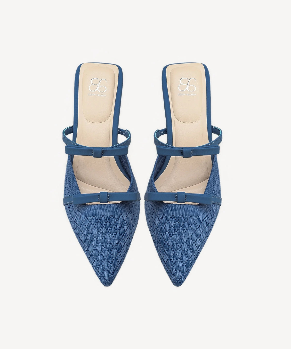 Mireia | Mule de tacón con punta fina y lazo – Rosa fucsia