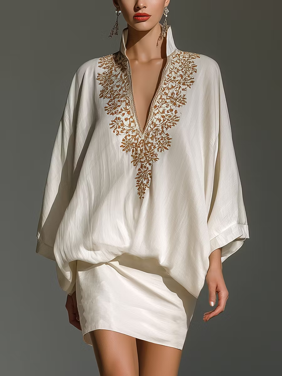Rosalinda | Conjunto blanco de top y minifalda