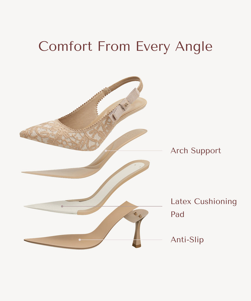 Adelina | Zapato de tacón con lazo – Negro