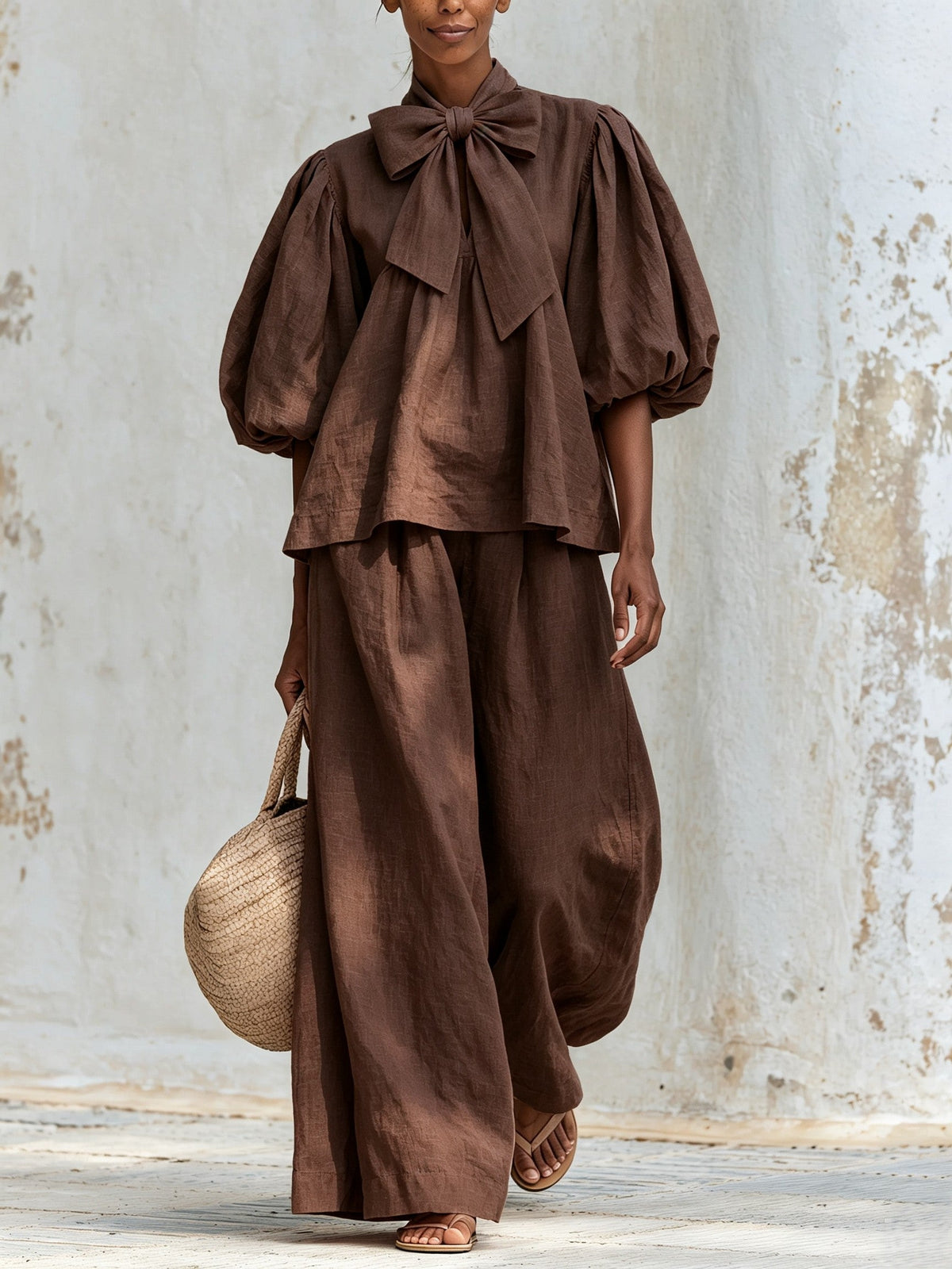 Arlet | Conjunto de lino con lazo