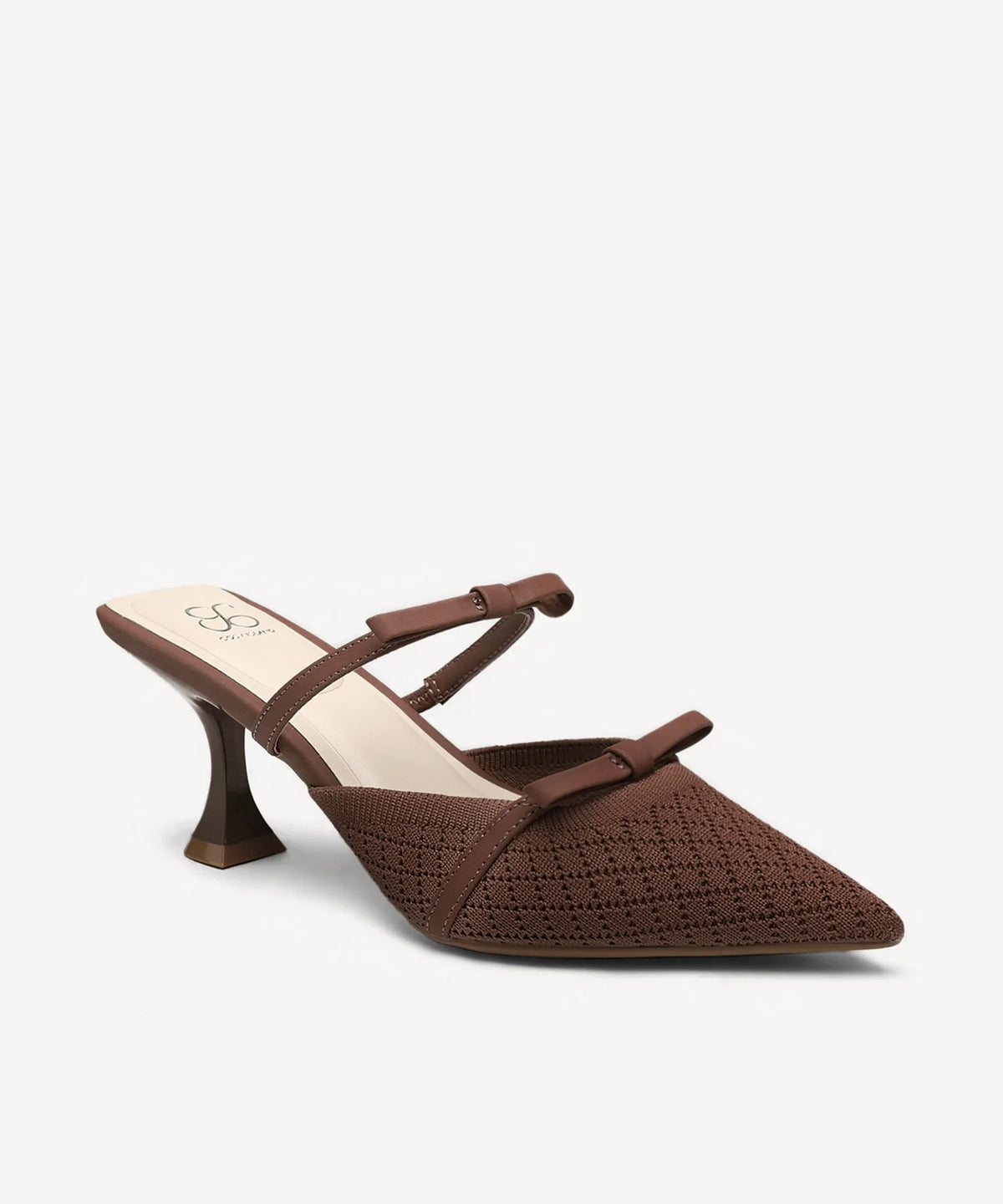 Mireia | Mule de tacón con punta fina y lazo – Rosa fucsia