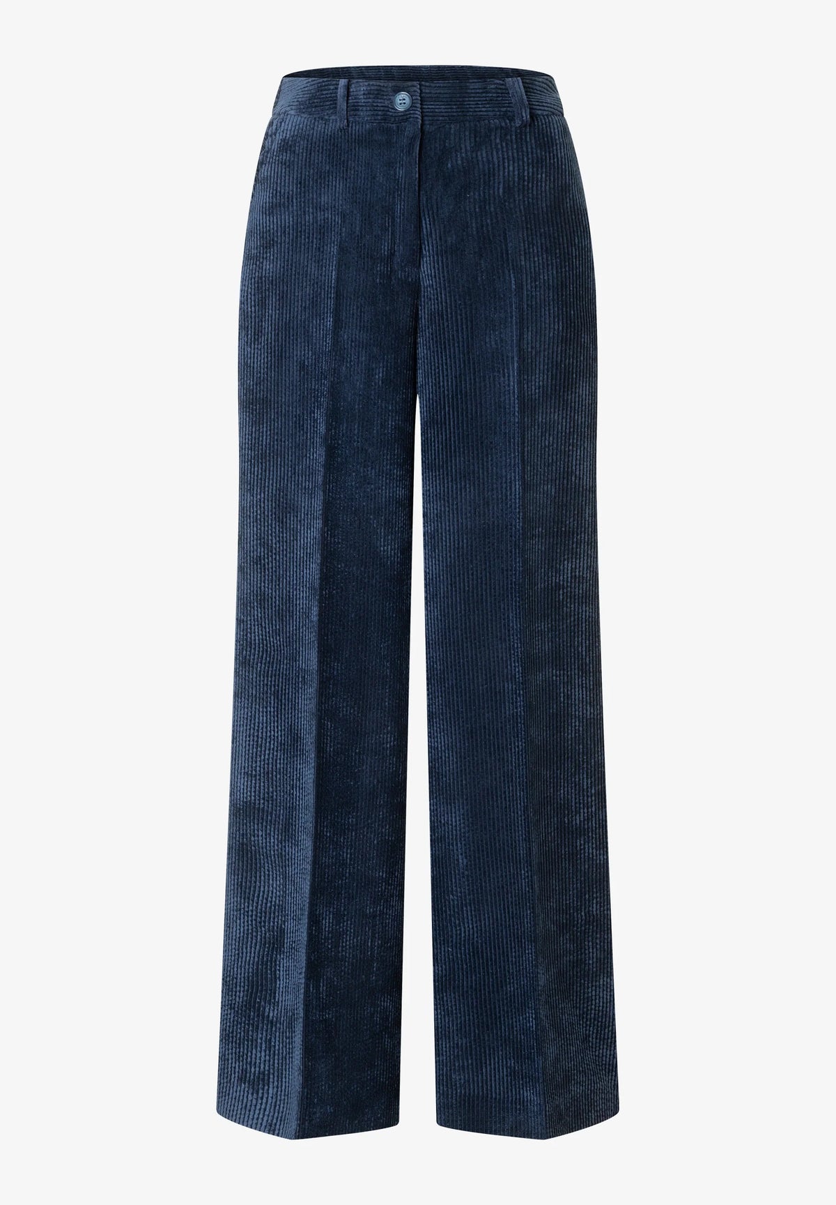 Antía | Pantalón de pana de pernera ancha azul clásico