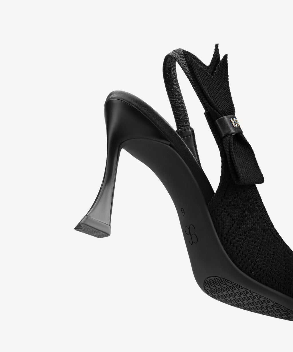 Donatella | Zapato de tacón con punta fina y lazo