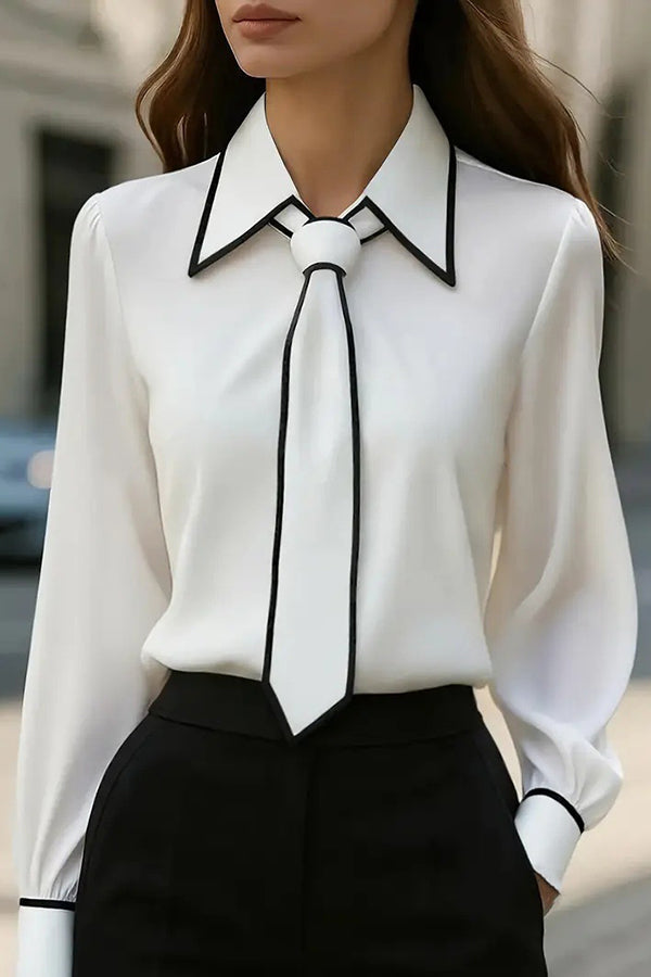 Florencia | Camisa con lazo en contraste
