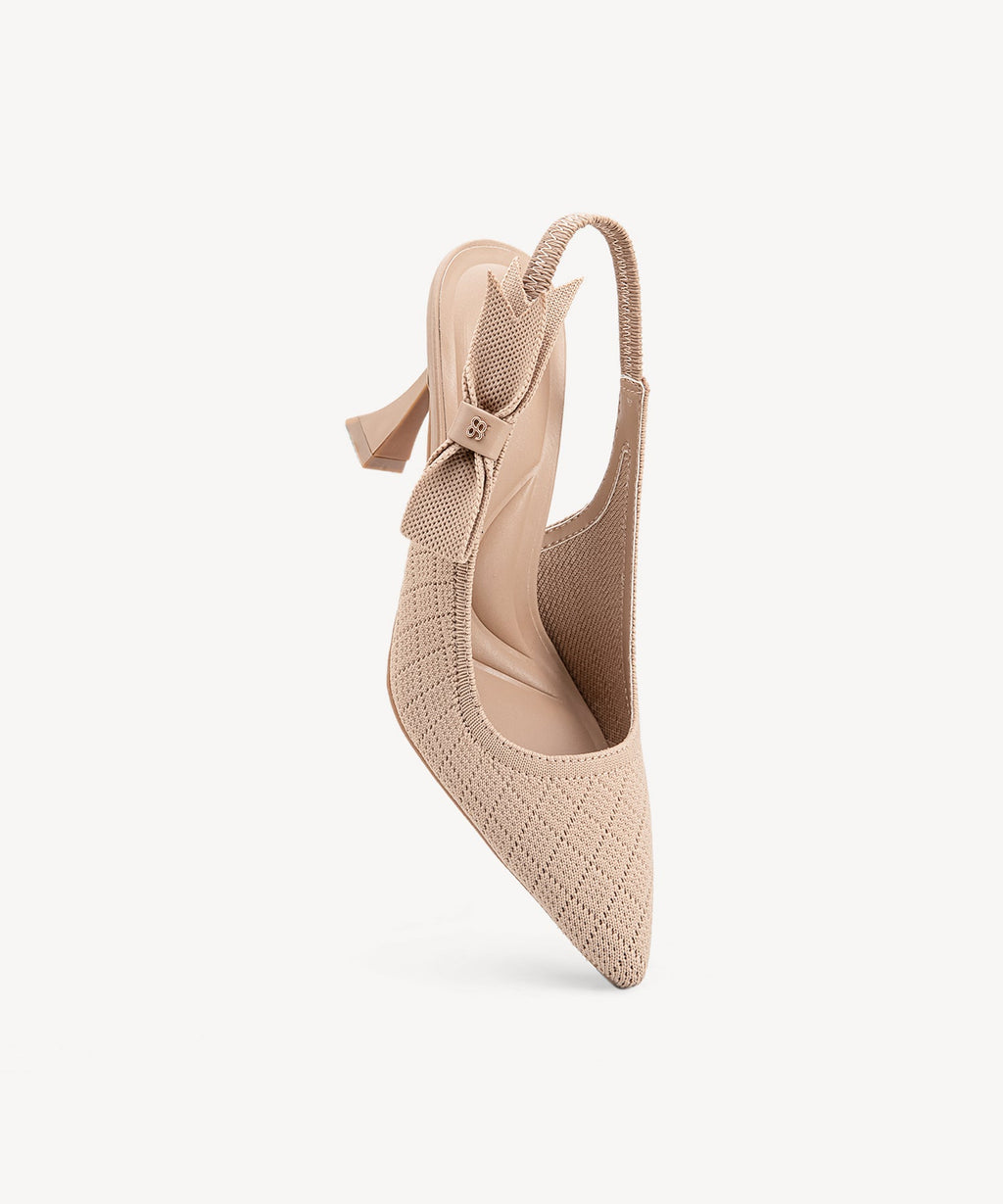 Adelina | Zapato de tacón con lazo – Negro
