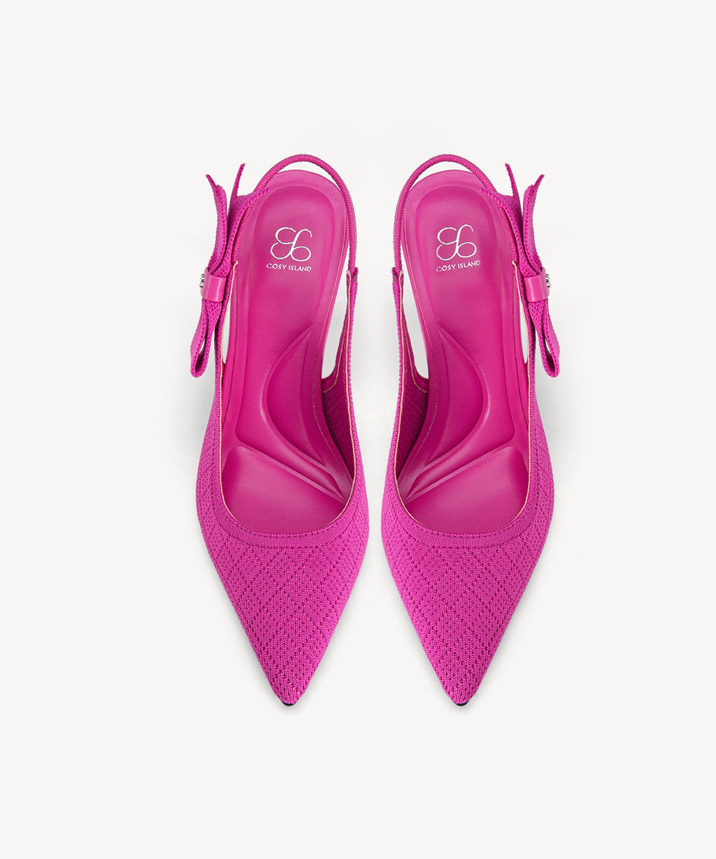 Adelina | Zapato de tacón con lazo – Albaricoque