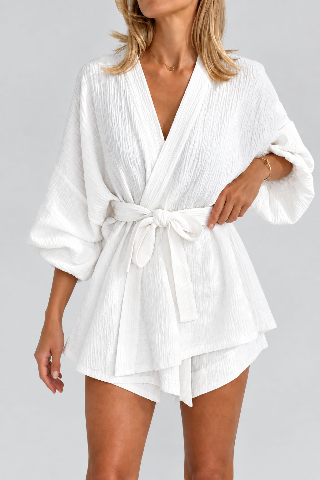 Elsa | Conjunto de top anudado y shorts