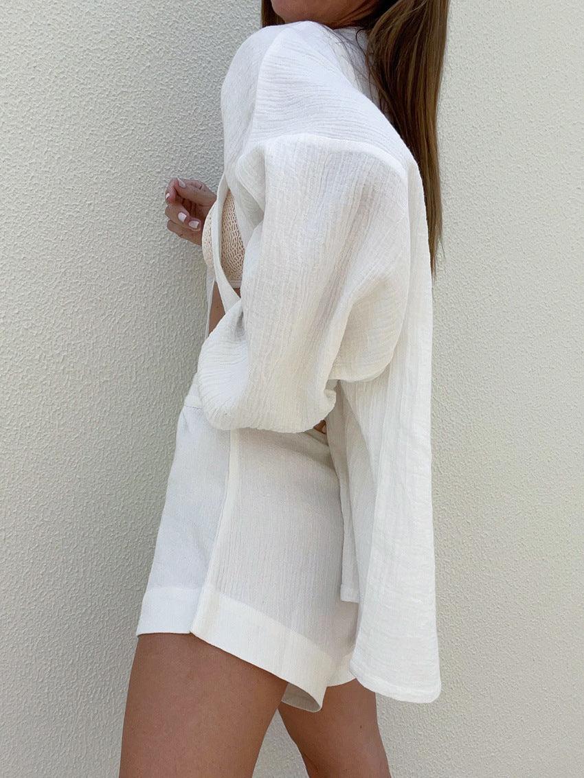 Elsa | Conjunto de top anudado y shorts