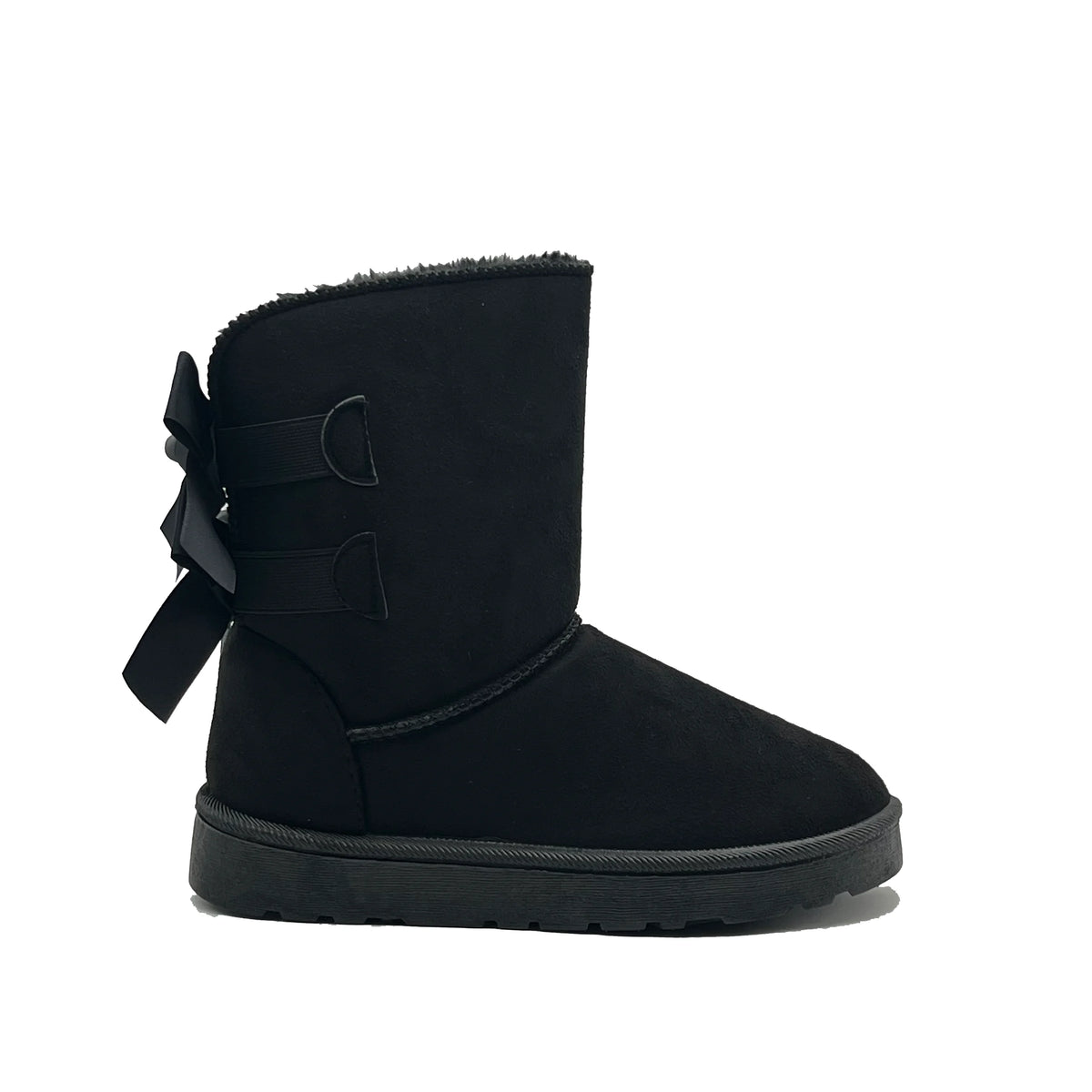 Ámbar | Botas de nieve de felpa con lazos