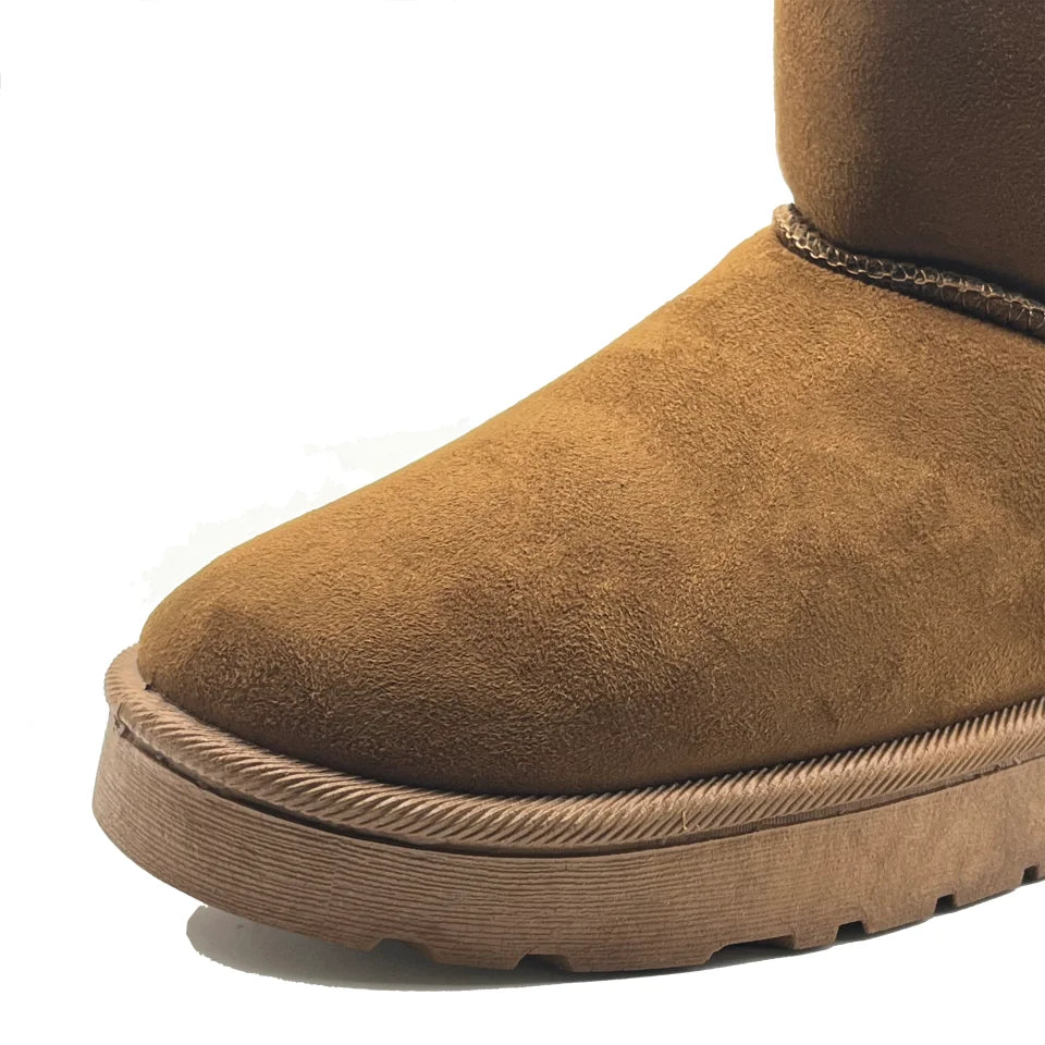 Ámbar | Botas de nieve de felpa con lazos