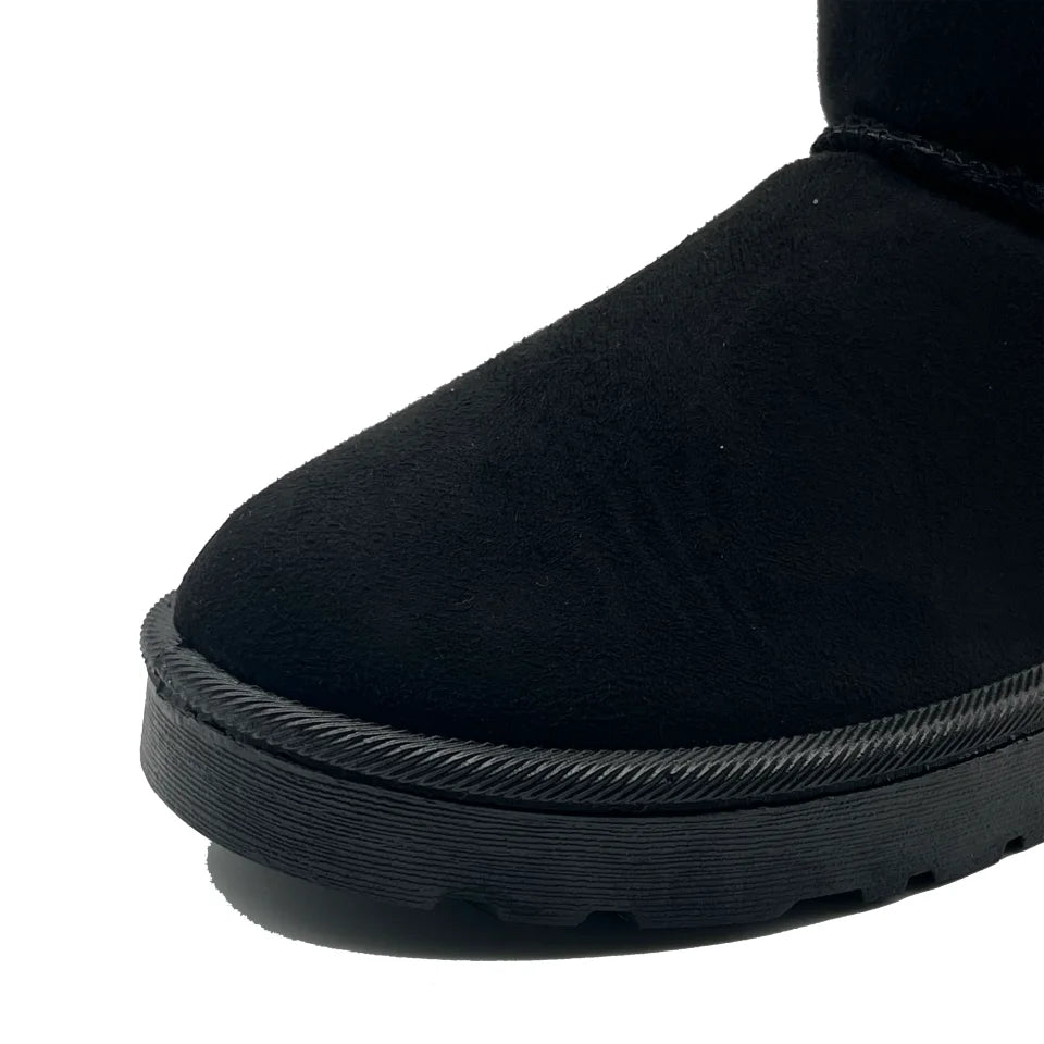 Ámbar | Botas de nieve de felpa con lazos