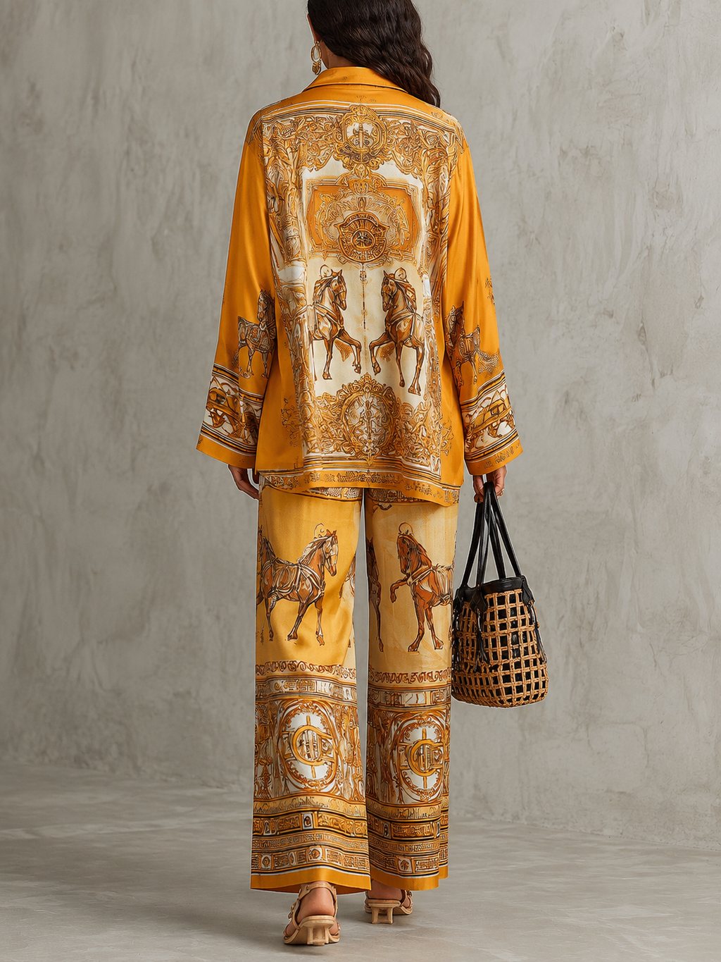 Margarita | Conjunto naranja barroco