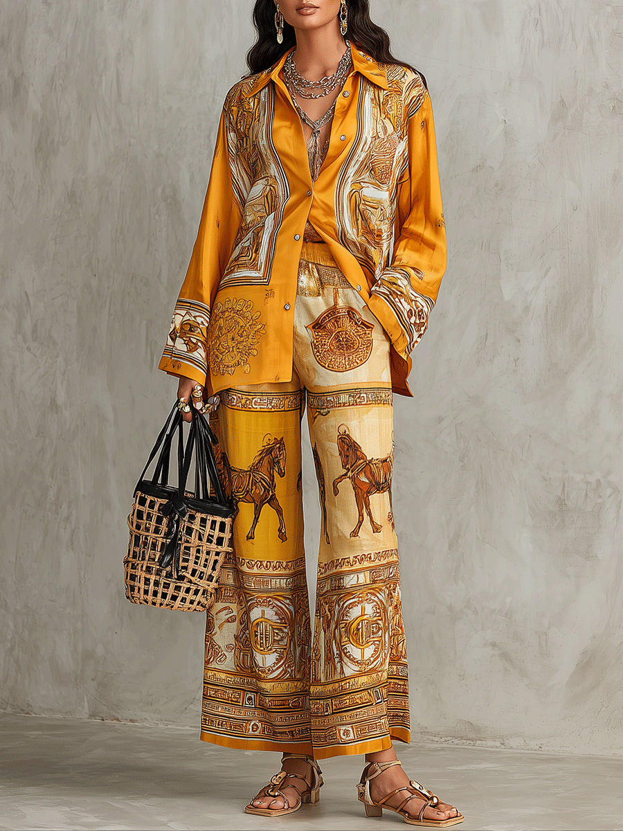 Margarita | Conjunto naranja barroco