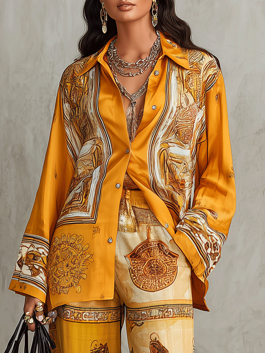 Margarita | Conjunto naranja barroco