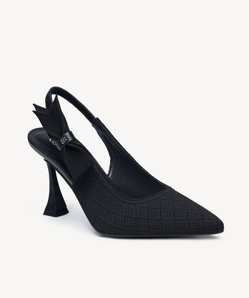 Adelina | Zapato de tacón con lazo – Albaricoque
