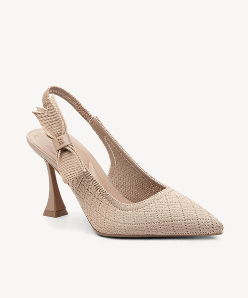 Adelina | Zapato de tacón con lazo – Rosa