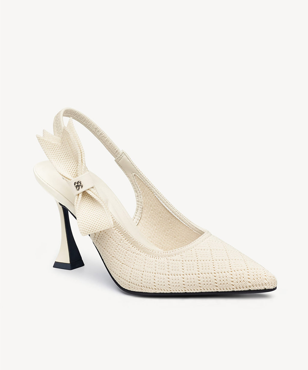 Donatella | Zapato de tacón con punta fina y lazo