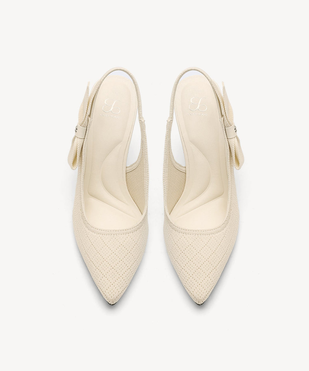 Adelina | Zapato de tacón con lazo – Rosa