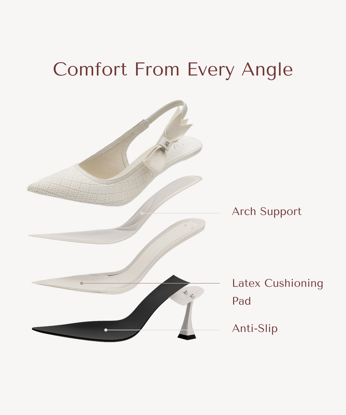 Adelina | Zapato de tacón con lazo – Albaricoque