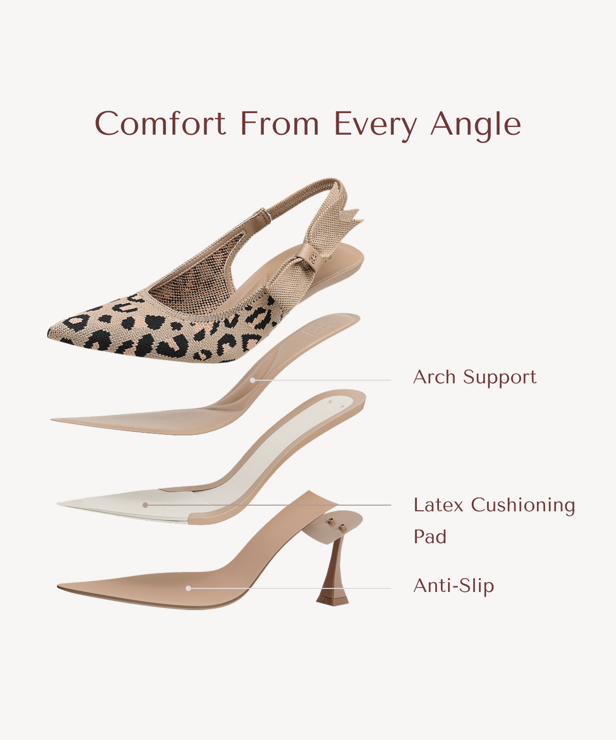 Donatella | Zapato de tacón con punta fina y lazo