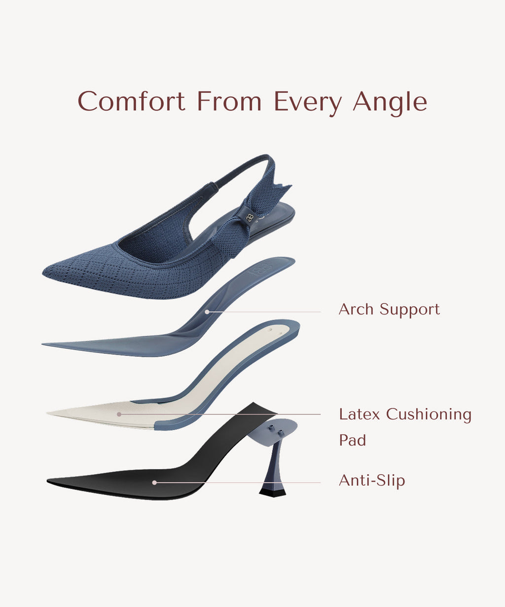 Adelina | Zapato de tacón con lazo – Albaricoque