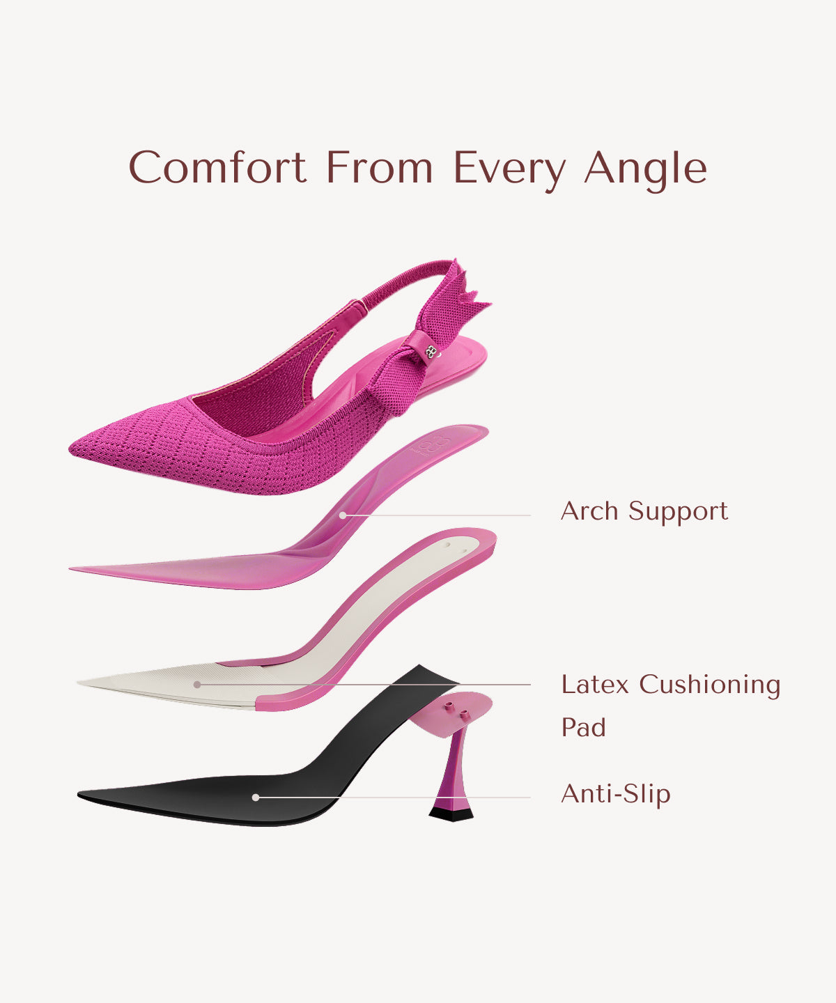 Adelina | Zapato de tacón con lazo – Negro