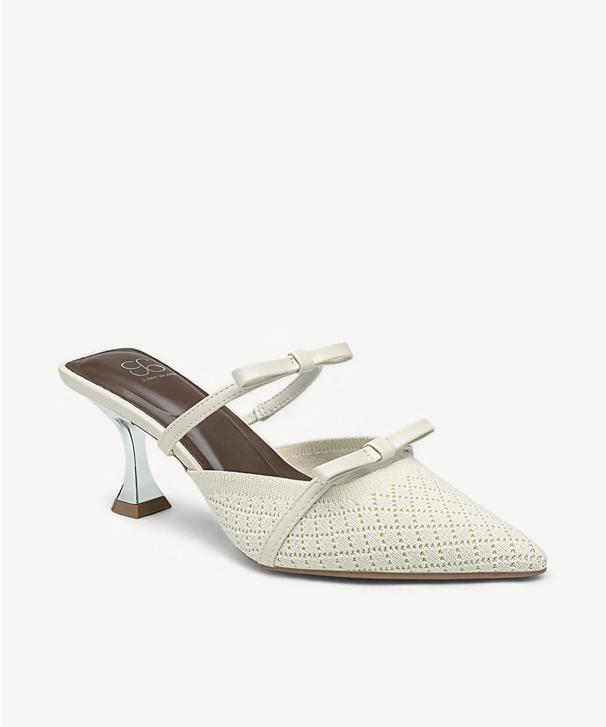 Mireia | Mule de tacón con punta fina y lazo – Rosa fucsia