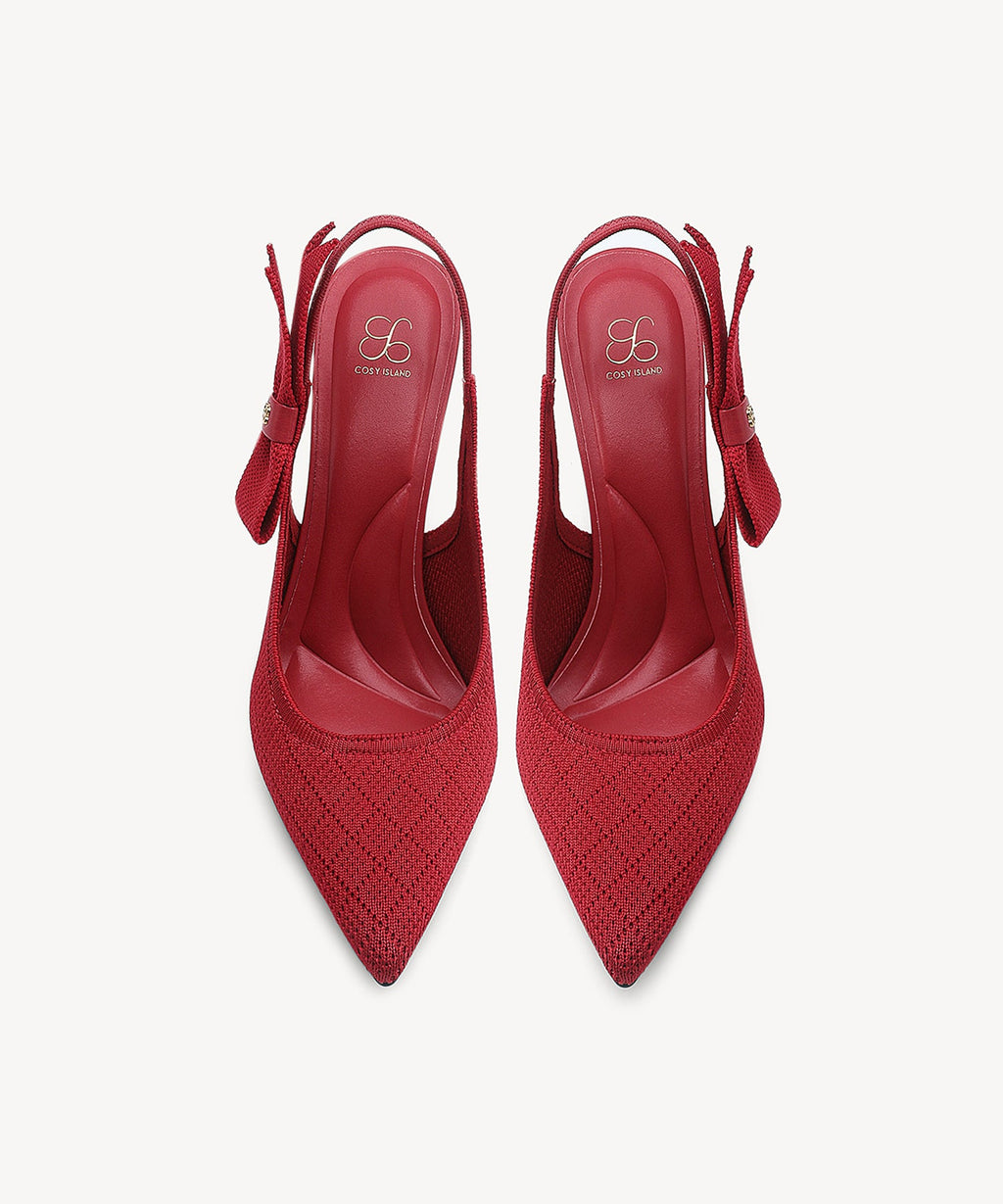 Adelina | Zapato de tacón con lazo – Negro