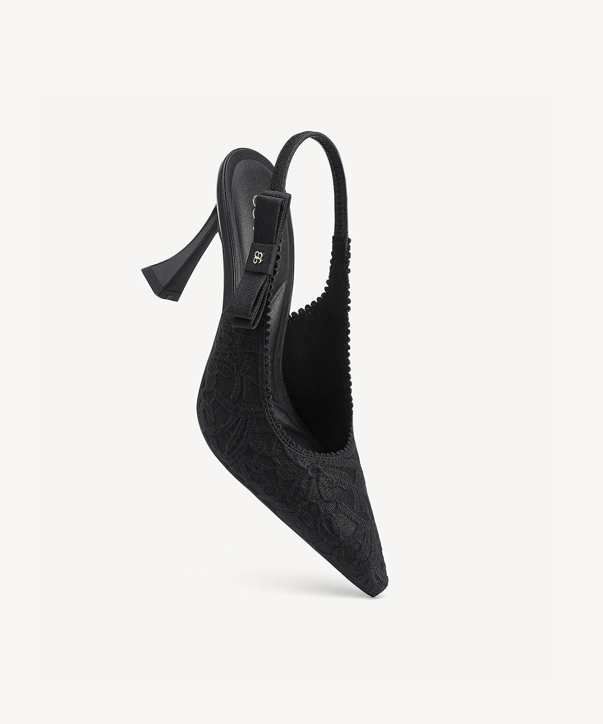 Adelina | Zapato de tacón con lazo – Negro