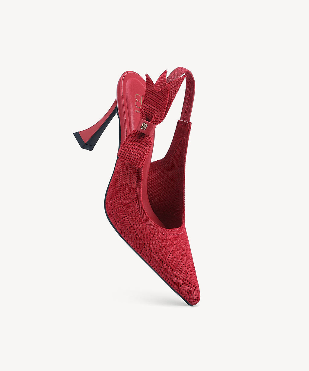 Adelina | Zapato de tacón con lazo – Negro