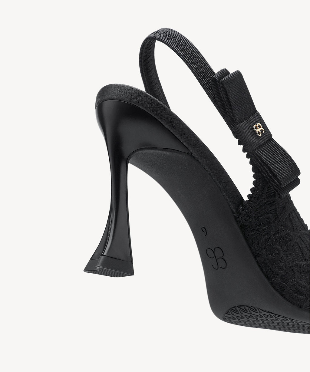 Donatella | Zapato de tacón con punta fina y lazo