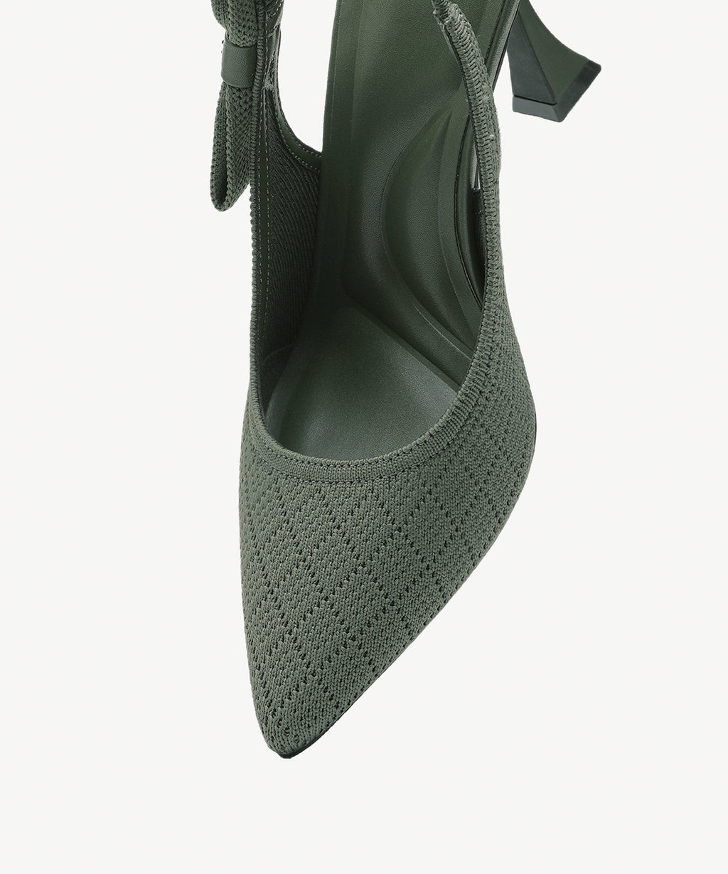 Donatella | Zapato de tacón con punta fina y lazo