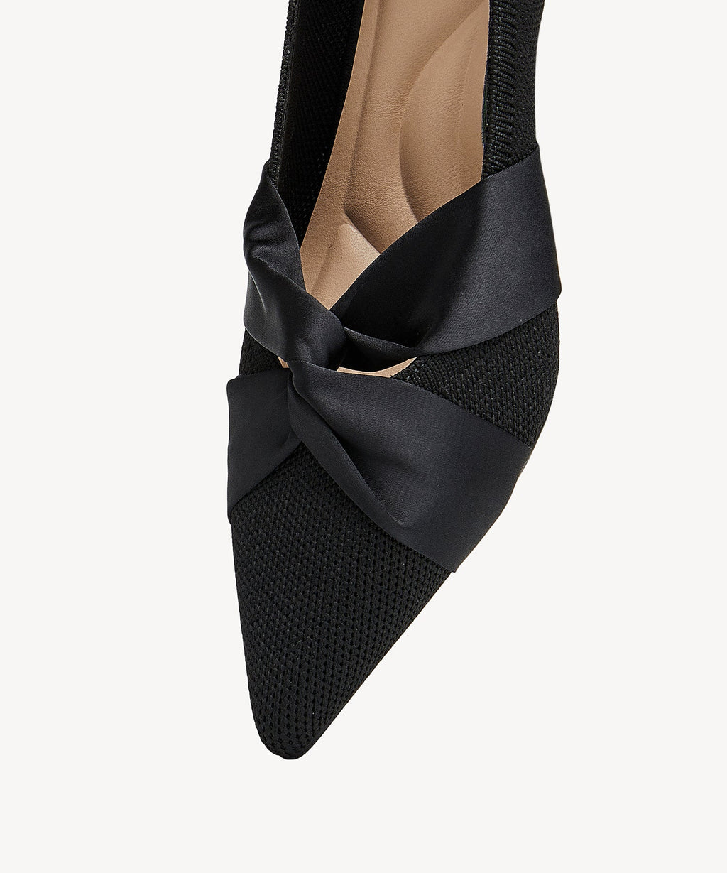 Enara | Zapato de tacón con punta fina – Marrón