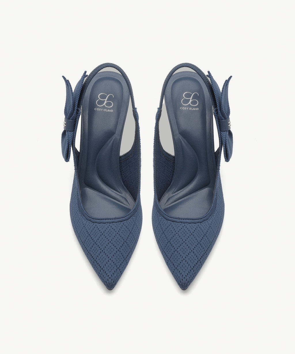Adelina | Zapato de tacón con lazo – Negro