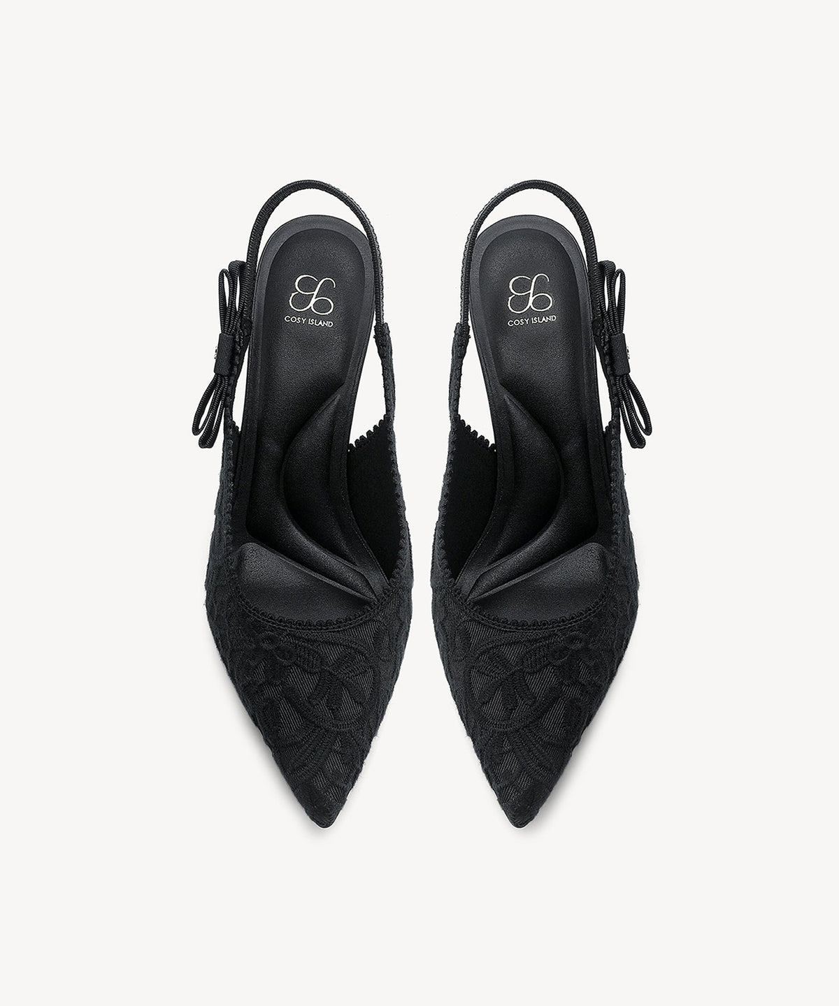 Adelina | Zapato de tacón con lazo – Albaricoque