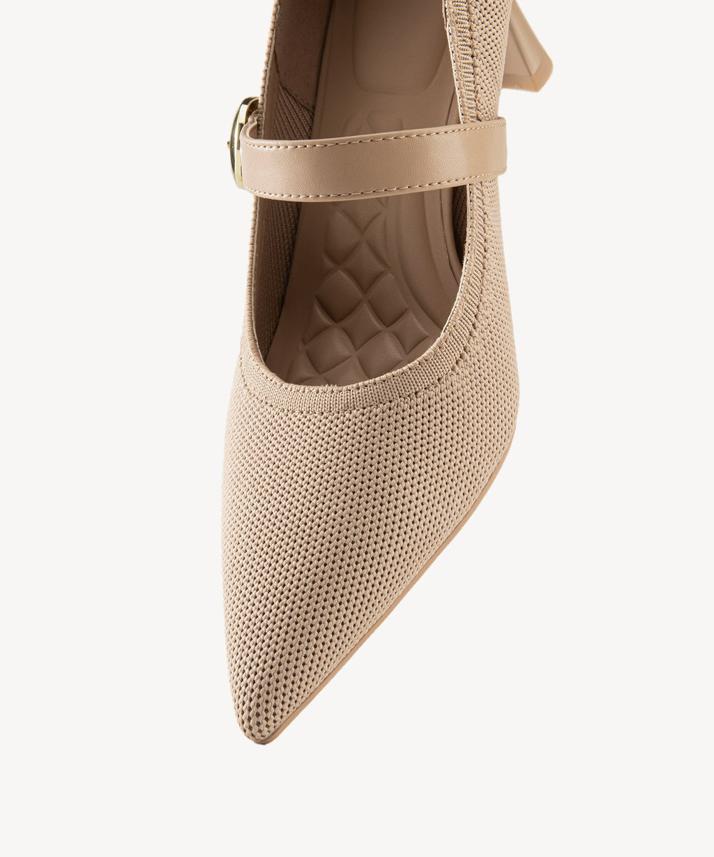 Adara | Zapato de salón con tiras extraíbles – Negro