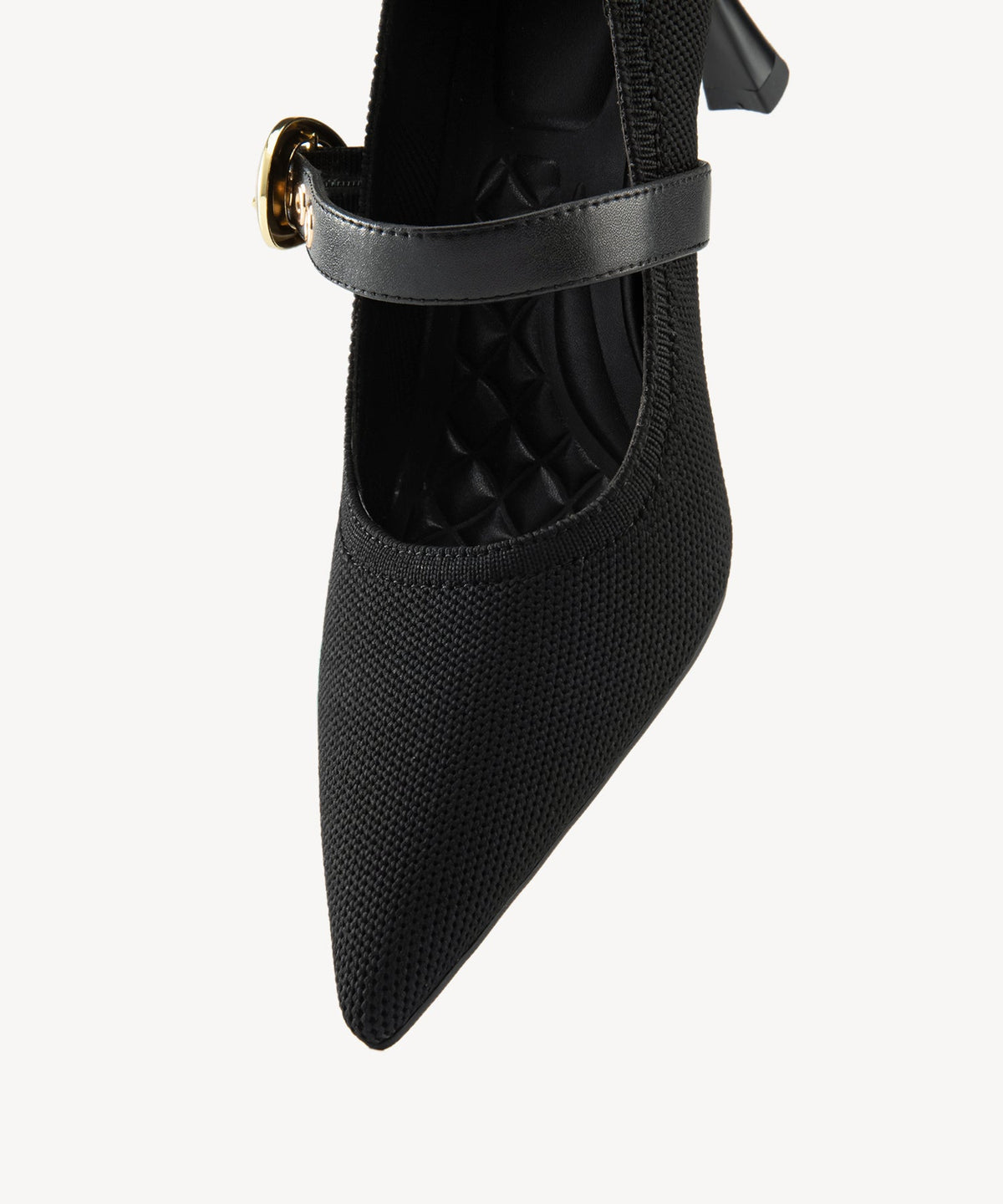 Adara | Zapato de salón con tiras extraíbles – Negro