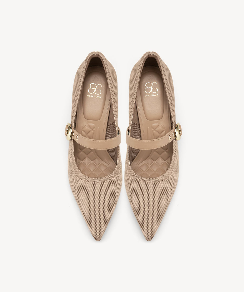 Adara | Zapato de salón con tiras extraíbles – Negro
