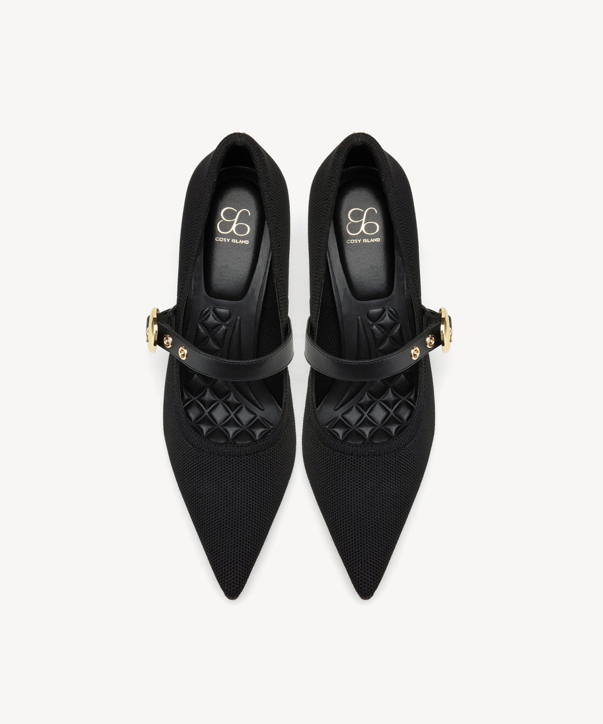 Adara | Zapato de salón con tiras extraíbles – Negro
