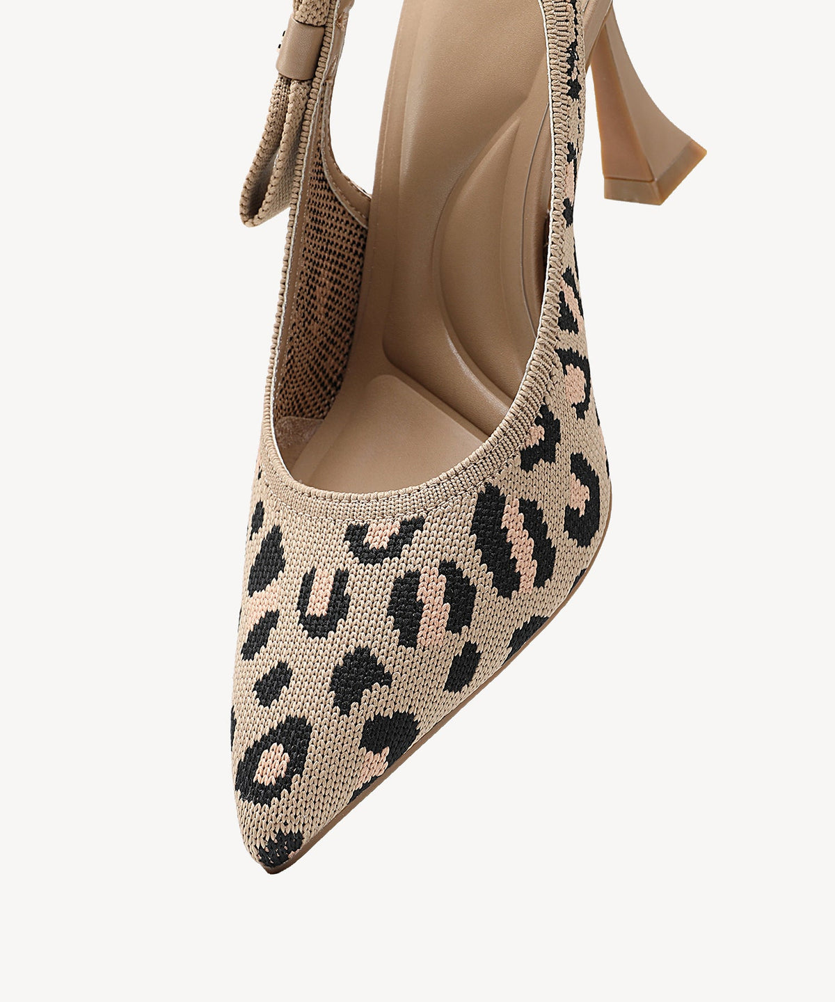 Adelina | Zapato de tacón con lazo – Albaricoque